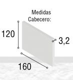 CABECERO PRAGA 135/150 CAMBRIAN / BLANCO