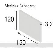 CABECERO PRAGA 135/150 TIBET / PIZARRA