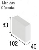 COMODA 4 CAJ SUIZA TIBET / PIZARRA