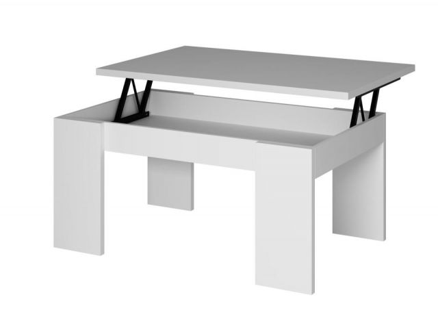 MESA DE CENTRO ELEVABLE BLANCA