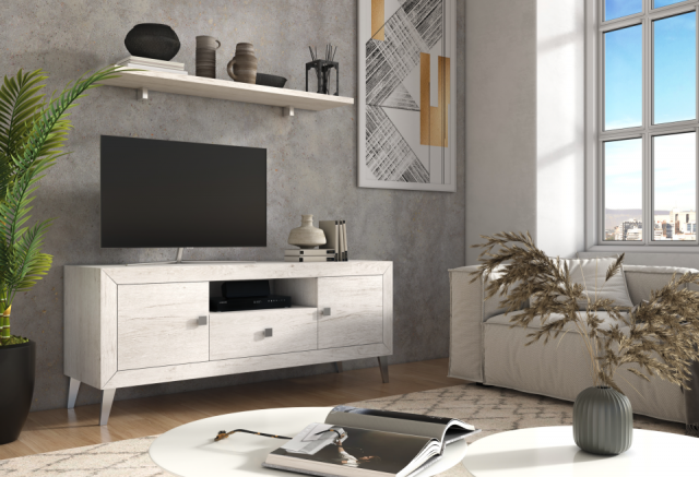 MUEBLE TV PRAGA 167*55*40 COLOR BLANCO