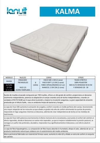 COLCHON MUELLE ENSACADO DE GRAN FIRMEZA 135*200