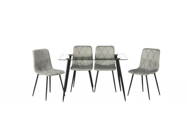 MESA COMEDOR ROMA 120*80 NEGRO