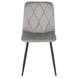 SILLA COMEDOR VELVET GRIS MARENGO PATA NEGRA